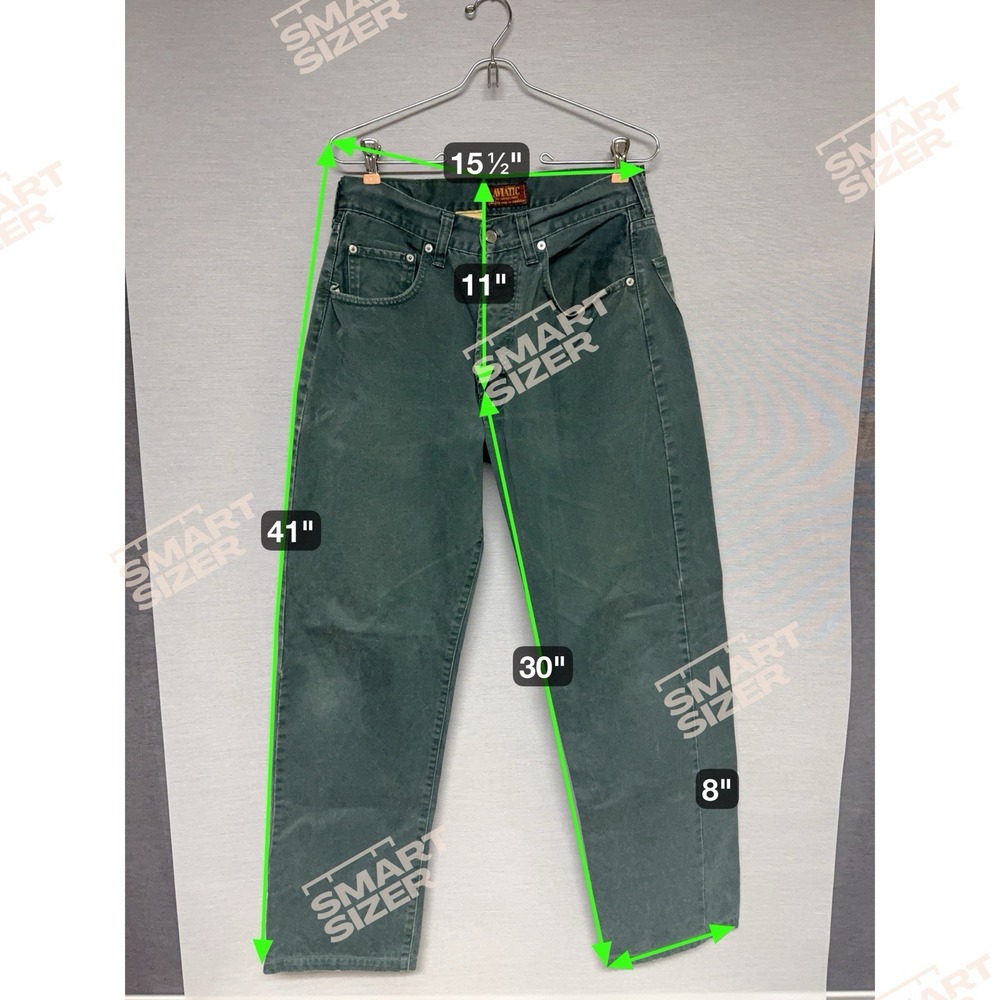 Vtg Aviatic Blue Green Button Fly Jeans - Italy - READ 31" Waist 30" Inseam Teal - Picture 11 of 11